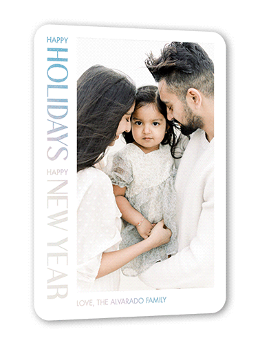 Edgy Messages 5x7 White  Holiday Card