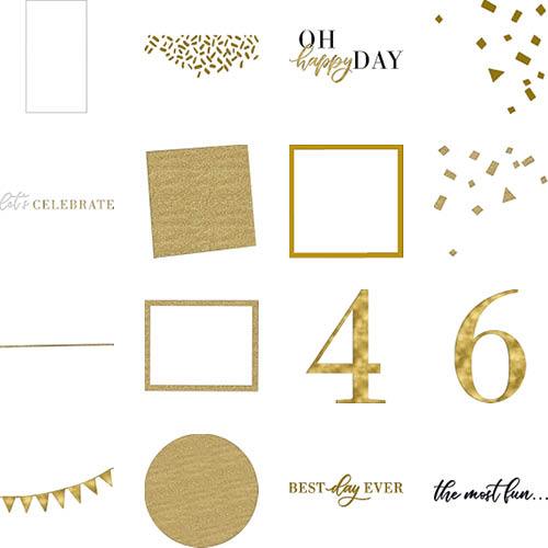 Black and White Confetti Shine 8x8 undefined  Premium Album