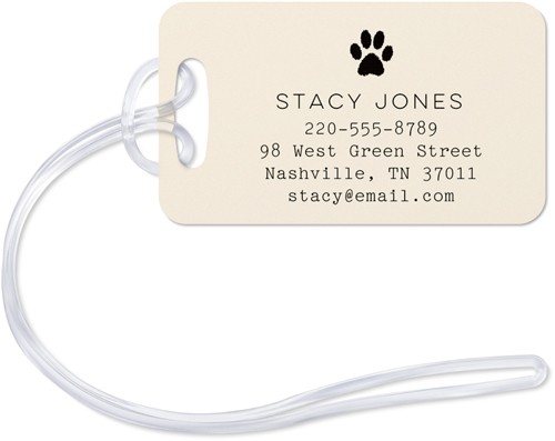 Simply Chic Grid Definition 2x3 Beige  Luggage Tag