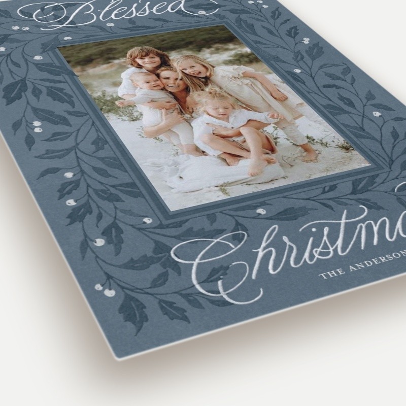 Holly Frame Holiday Card
