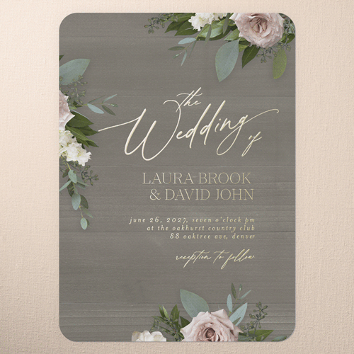Unique Gold Foil Wedding Invitations