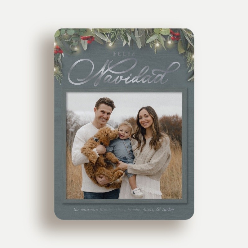 Farmhouse Greenery Holiday Card
