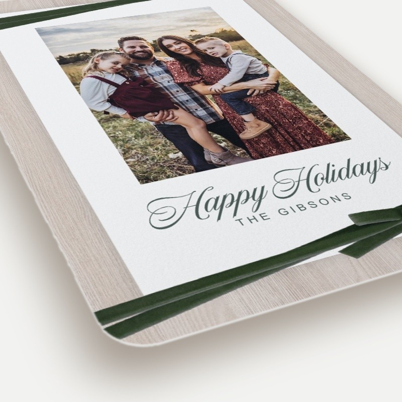 Elegant Bow Frame Holiday Card