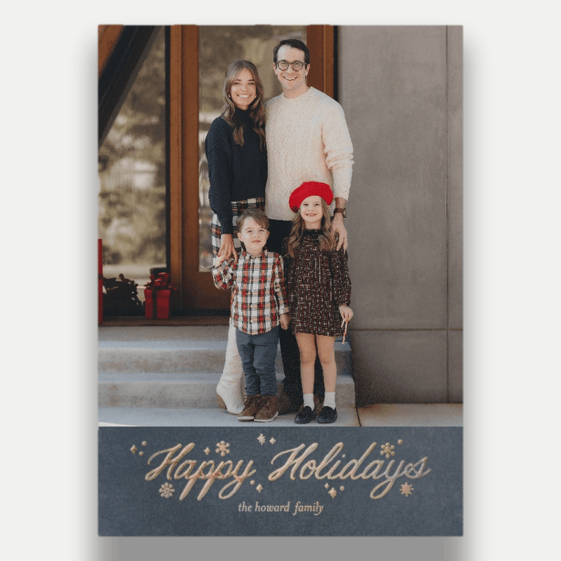 Snowflake Script Holiday Card