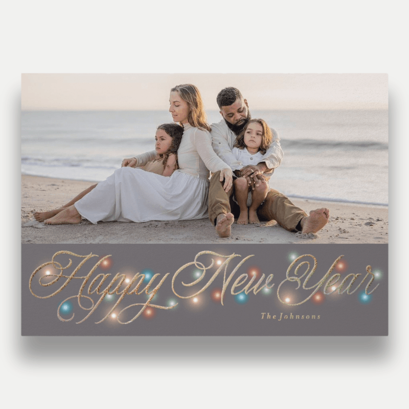 Glowing Flourish Holiday Card