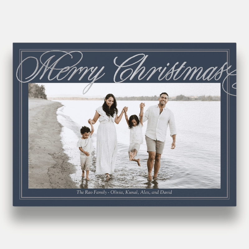Grand Script Holiday Card