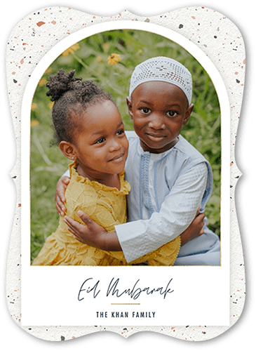 Modern Arch 5x7 White  Eid Card