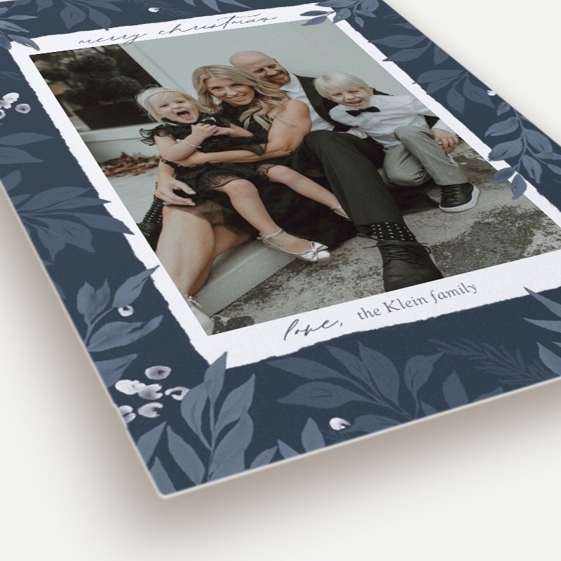 Berry Botanical Holiday Card Berry Botanical 5x7 Gray Holiday Card