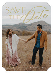 Glamorous Announcement 5x7 Foil Stamped