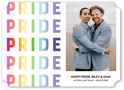 Pride Flag 5x7 White  Pride Card