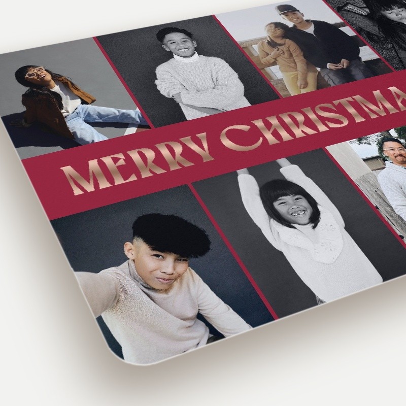 Bold Stack Holiday Card Bold Stack 6x8 Red Holiday Card
