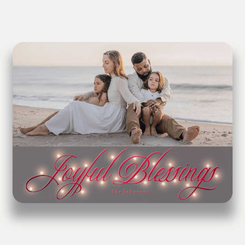 Glowing Flourish Holiday Card