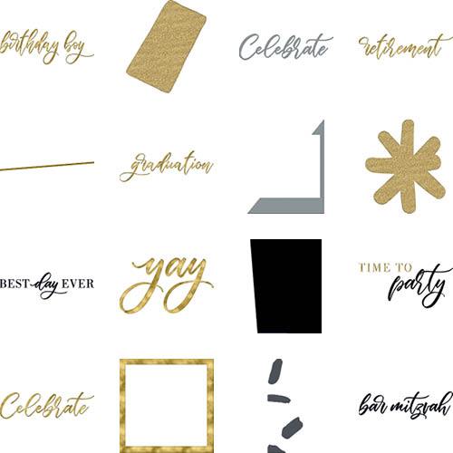 Black and White Confetti Shine 8x8 undefined  Premium Album