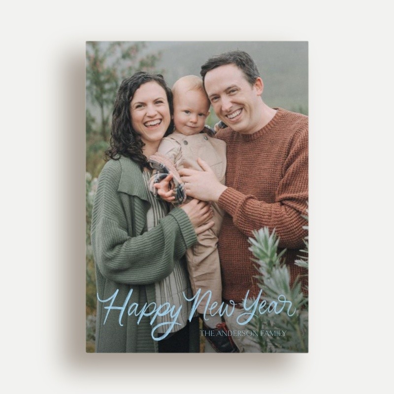 Script Overlay Holiday Card