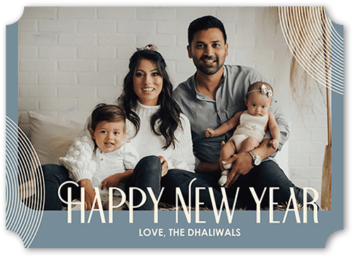 Dazzling Rings 5x7 Gray  Holiday Card