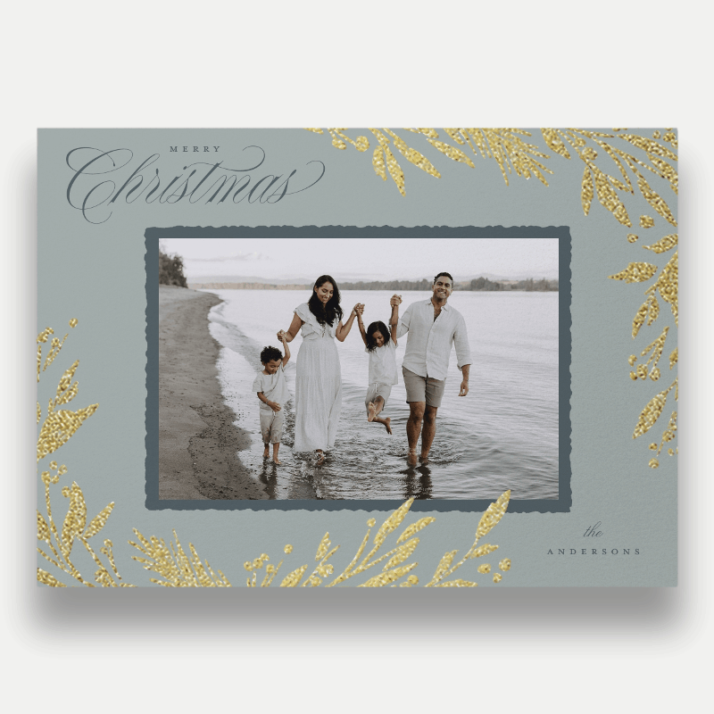 Shimmering Botanical Holiday Card
