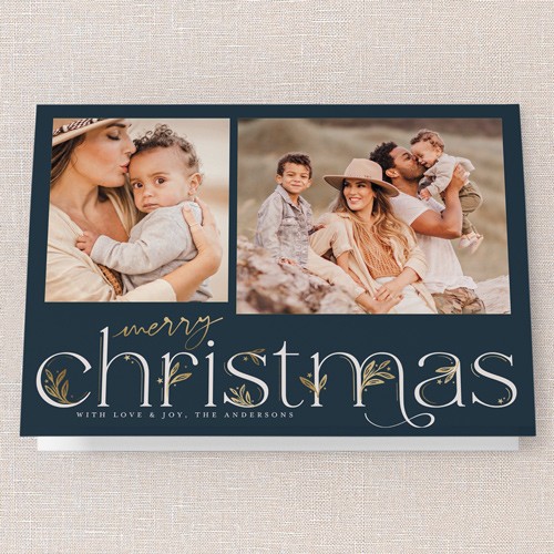 Simple Blue Christmas Card