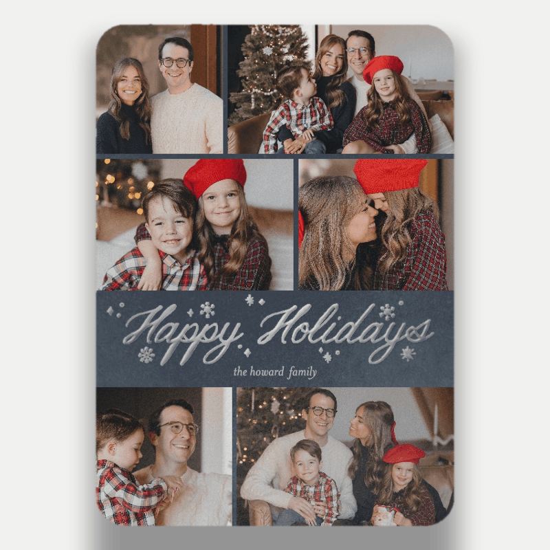Snowflake Script Holiday Card