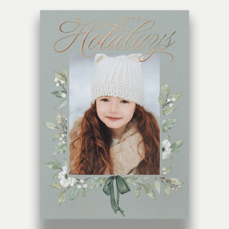 Botanical Bow Holiday Card
