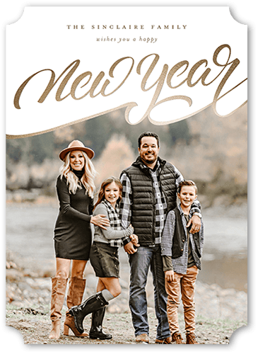 Fresh Waves 5x7 White  New Year's Card