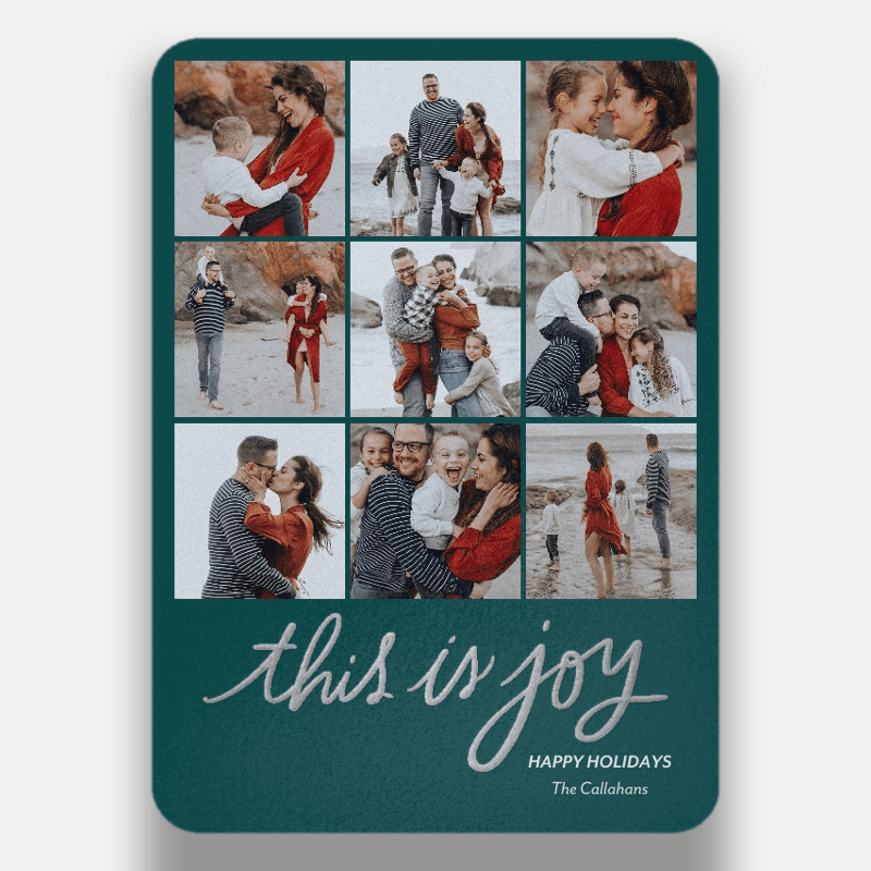Handwritten Joy Holiday Card