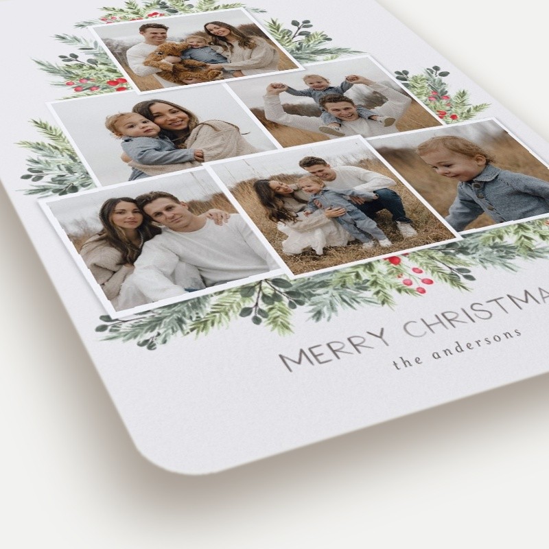 Watercolor Pine Holiday Card