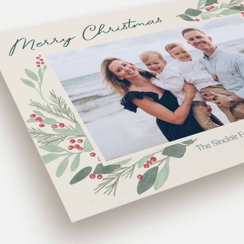 Berry Foliage Holiday Card