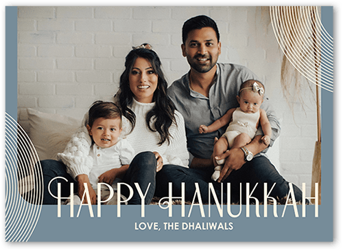 Dazzling Rings 5x7 Gray  Holiday Card