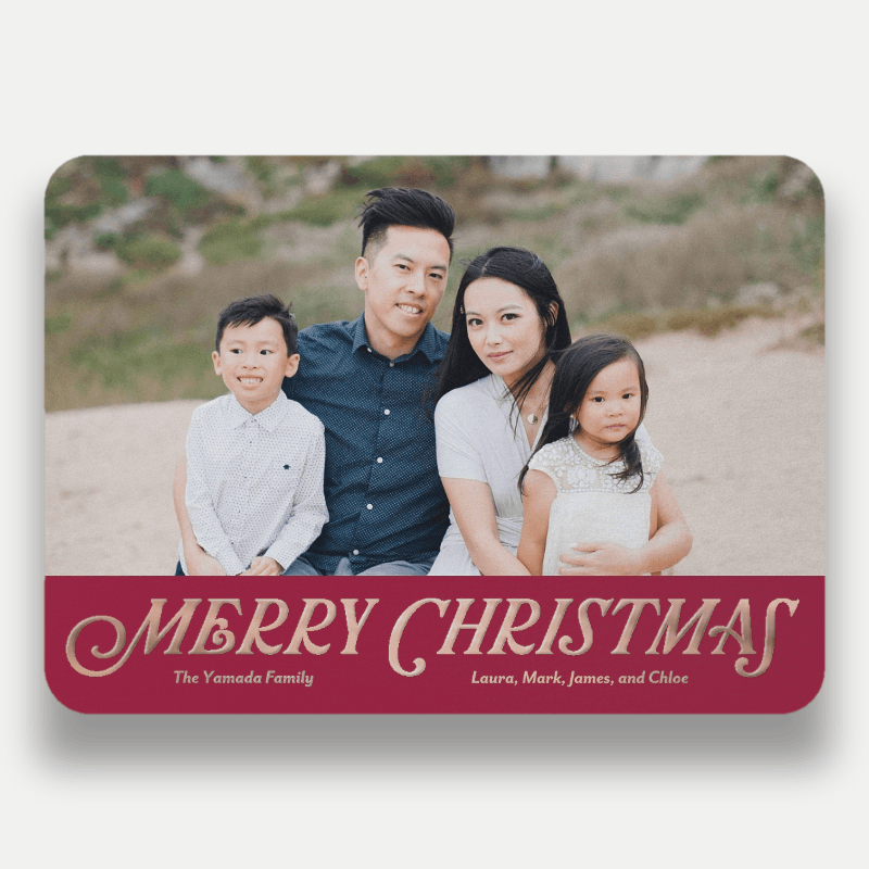 Classic Serif Holiday Card