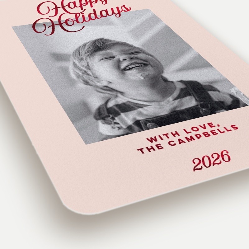 Tilted Script Holiday Card