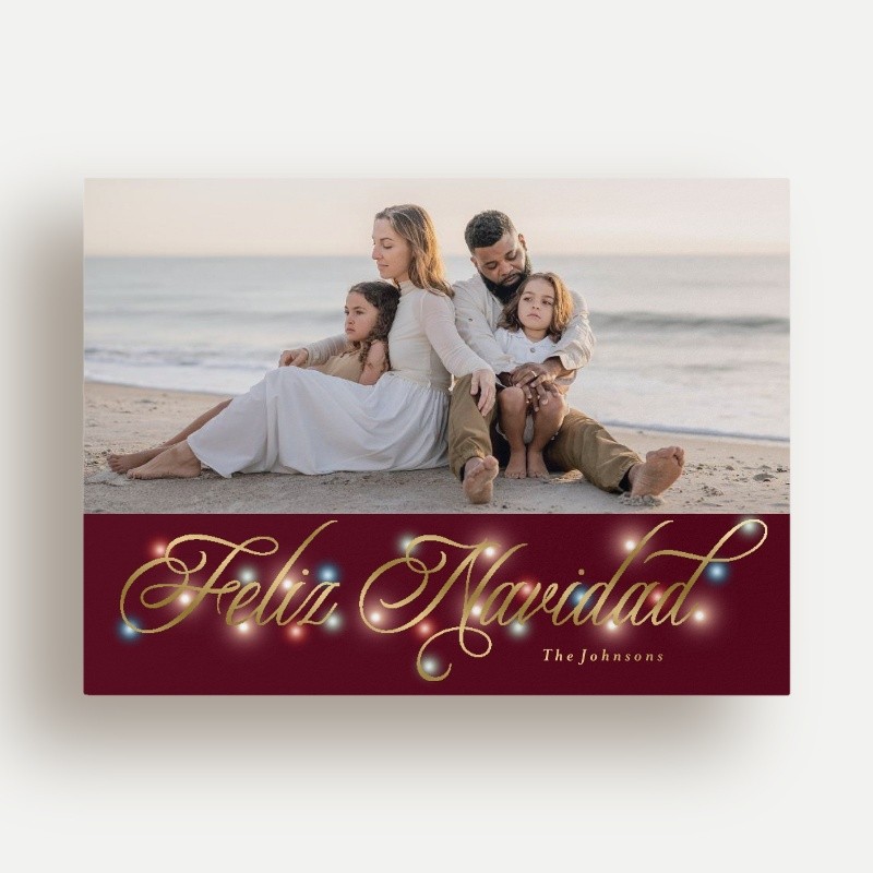 Glowing Flourish Holiday Card