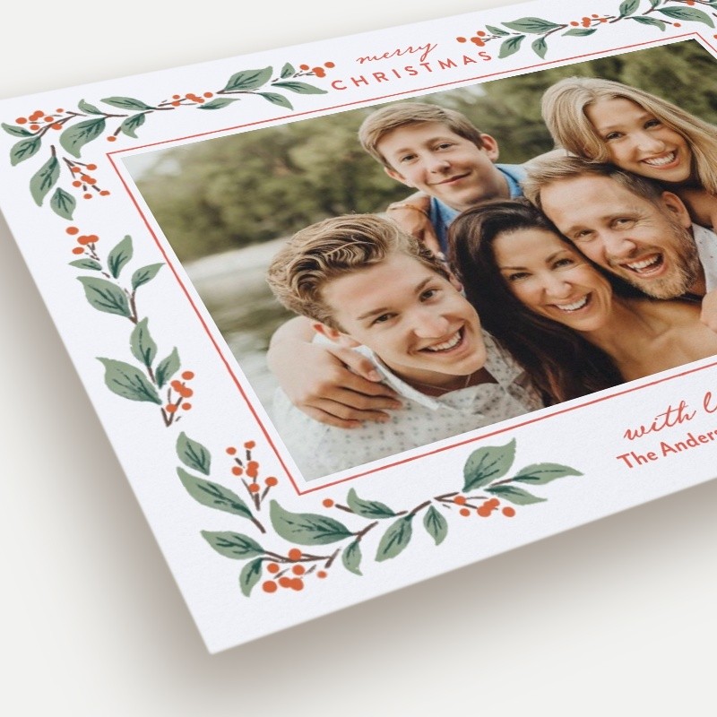 Botanical Border Holiday Card