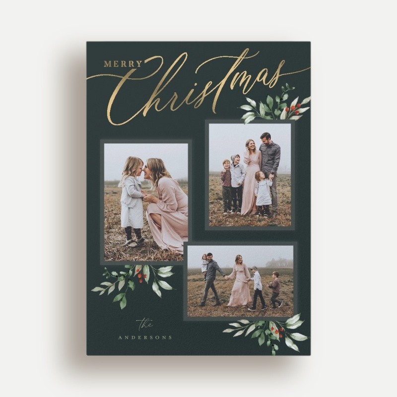 Script and Snapshots Holiday Card