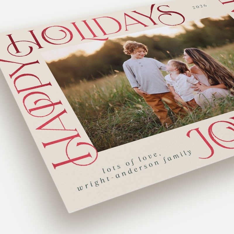 Word Frame Holiday Card