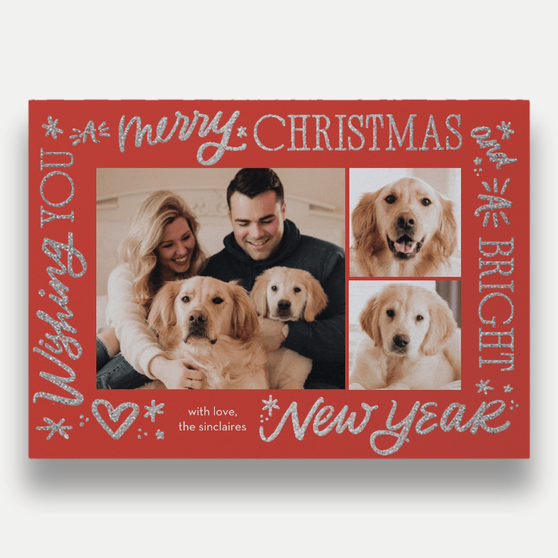 Glitter Greetings Holiday Card