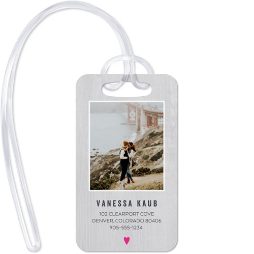 Let’s Explore More 2x3 Pink  Luggage Tag