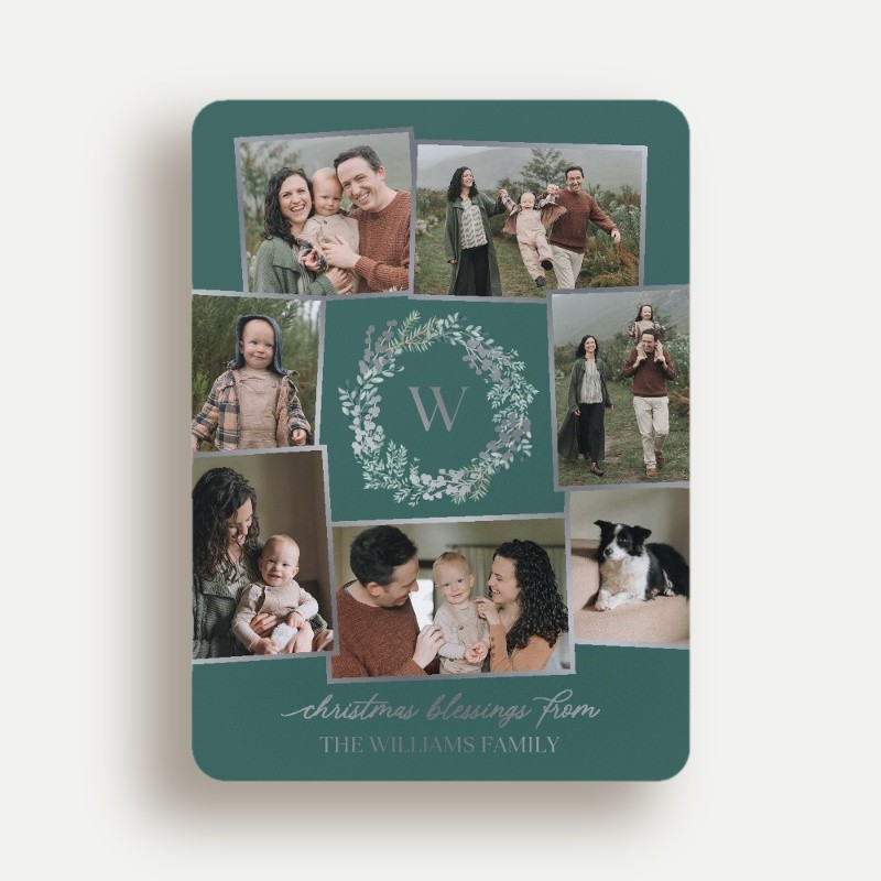 Wreath Monogram Holiday Card
