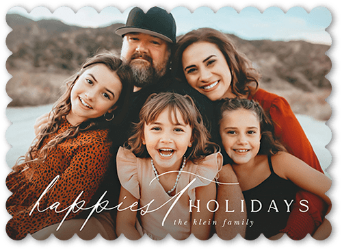 Mixed Type Footer 5x7 White  Holiday Card