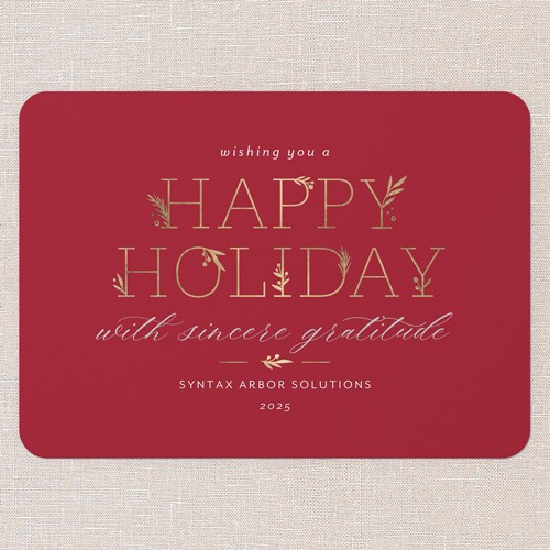 Holiday Cards With Traditional Christmas Colors