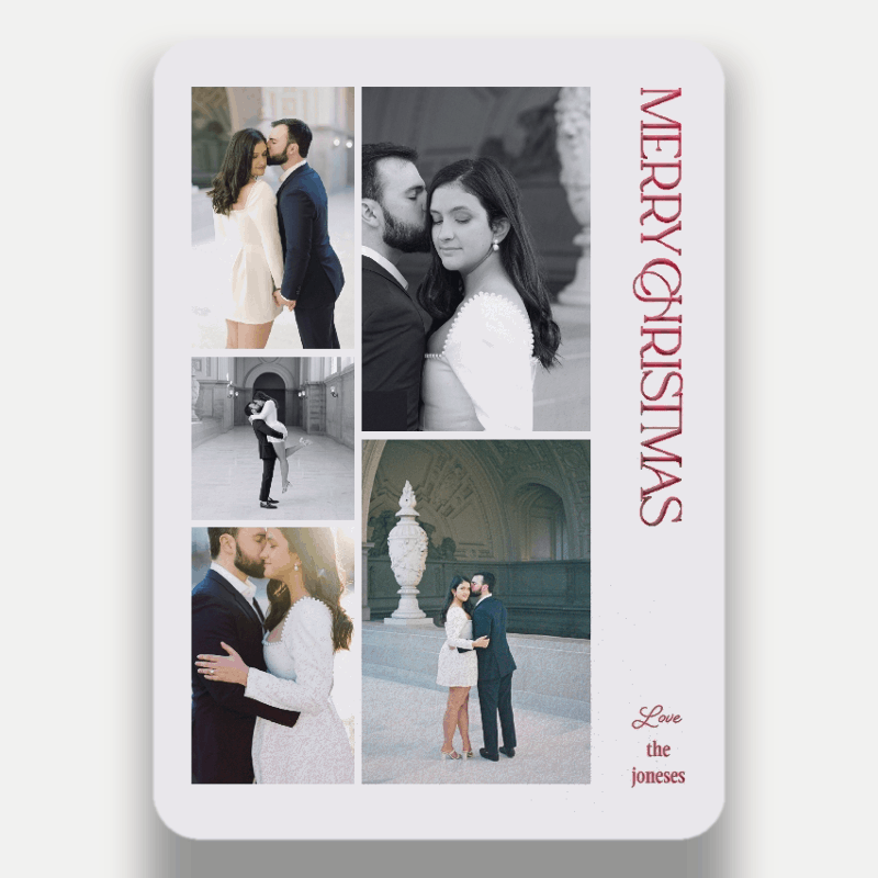 Vertical Swash Holiday Card
