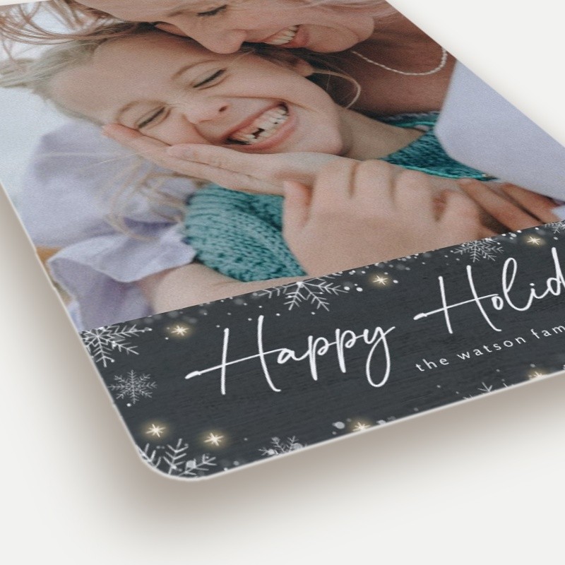 Snowflurry Script Holiday Card