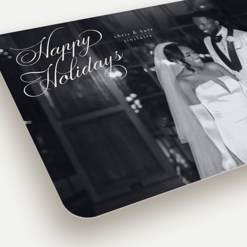 Sweeping Script Holiday Card