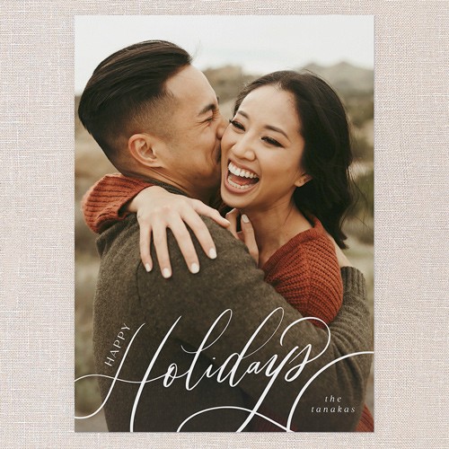 Feeling Fancy 5x7 White  Holiday Card