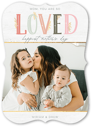 Ornamental Love 5x7 White  Mother's Day Card