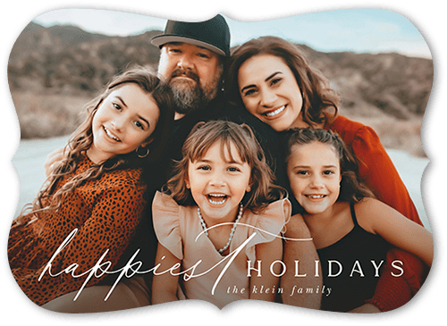 Mixed Type Footer 5x7 White  Holiday Card