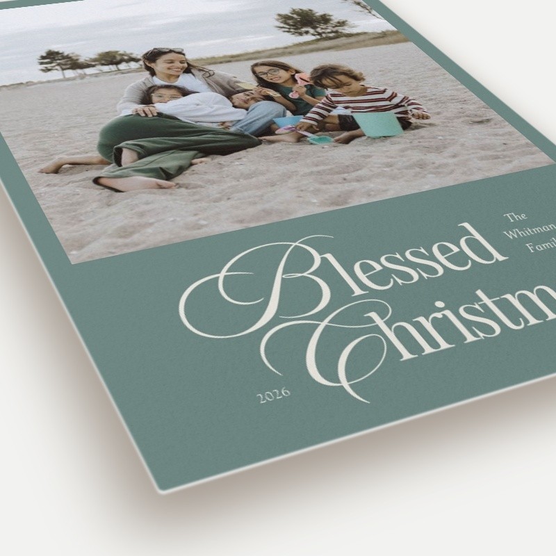 Stacked Script Holiday Card
