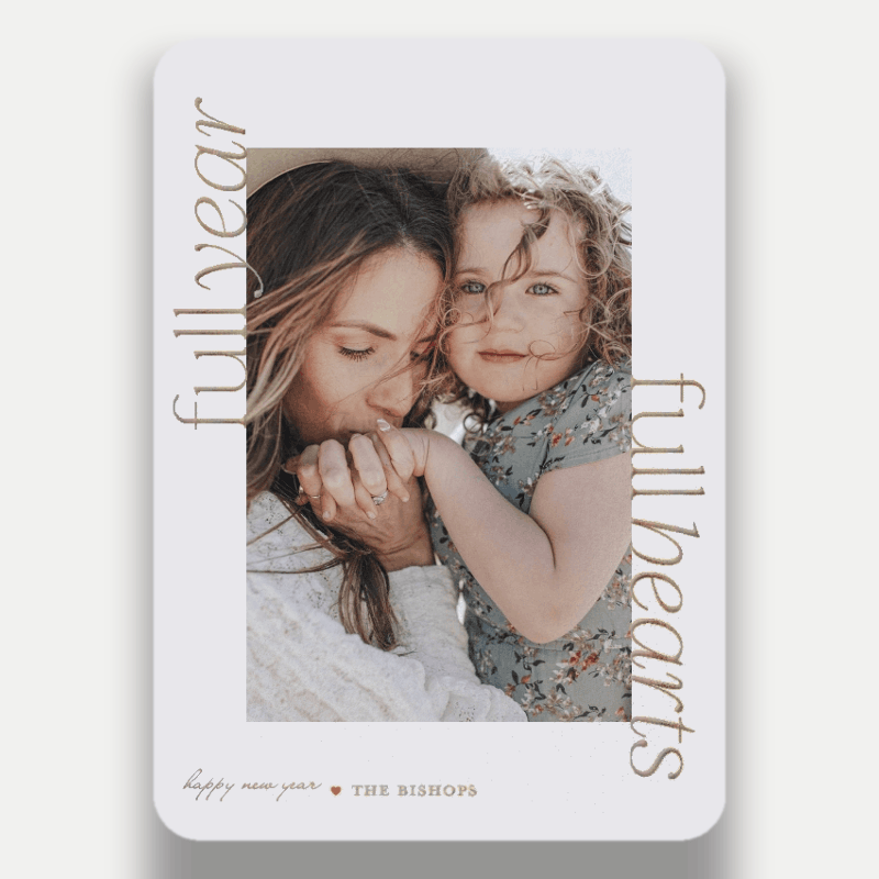 Vertical Script New Year's Card