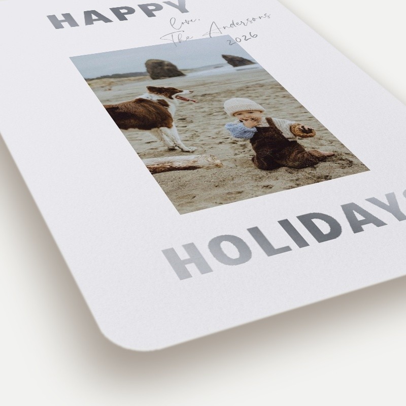 Modern Signature Holiday Card