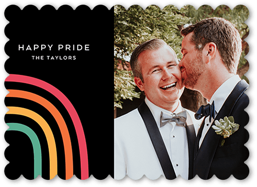 Rainbow Arch 5x7 Black  Pride Card