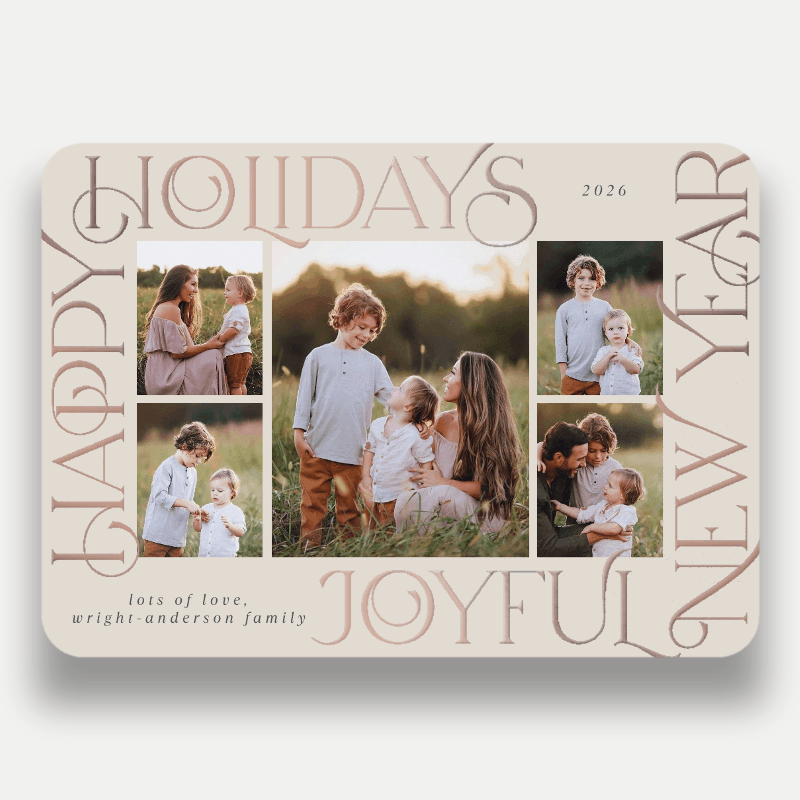 Word Frame Holiday Card